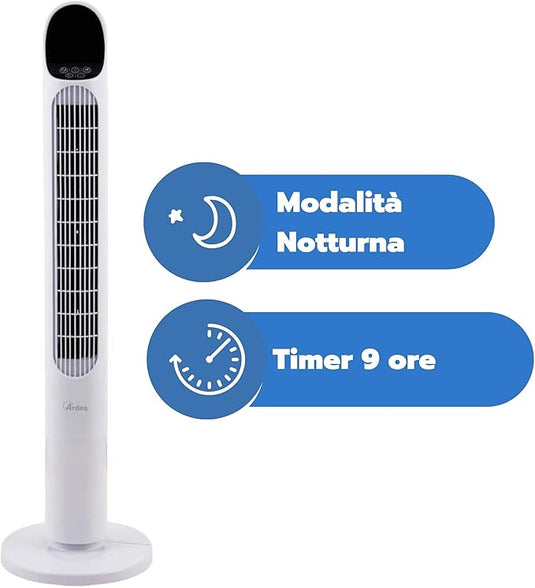 Ventilador de Torre 100 cm con Oscilación Automática y Control Remoto