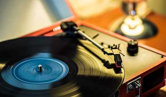 Tocadiscos Bluetooth de Vinilo con Altavoces | Maleta Vintage con 3 velocidades