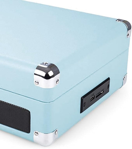 Tocadiscos Bluetooth de Vinilo con Altavoces | Maleta Vintage con 3 velocidades