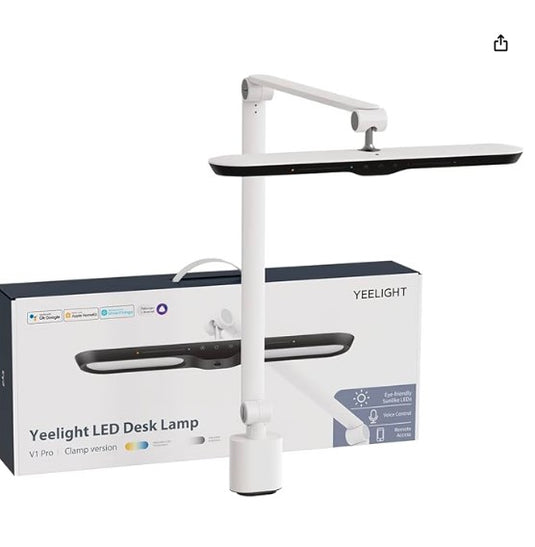 Yeelight Lámpara de Escritorio LED Vision V1 Pro – Versión Clip, Luz LED Ajustable