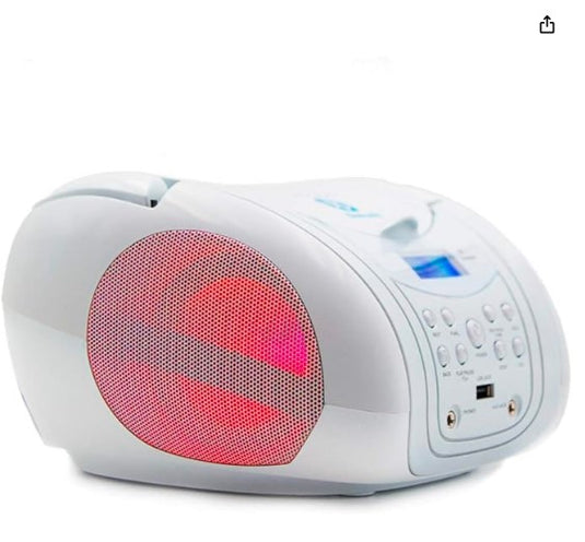 Lauson CP756 Radio CD Portátil con USB y MP3 | Boombox Estéreo con Bluetooth, Radio FM/PLL y Altavoces Integrados