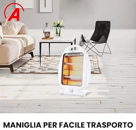 Ardes AR435C FLEXO MINI – Estufa de Cuarzo Plegable 400W/800W, Calefactor Compacto y Portátil para Habitaciones Pequeñas