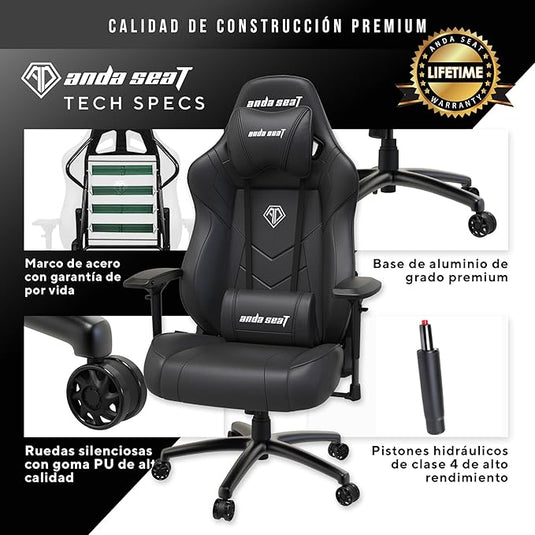 Anda Seat Dark Demon Dragon – Silla Gaming Ergonómica Grande