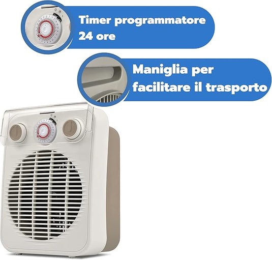 Termoventilador Portátil con Temporizador 24h