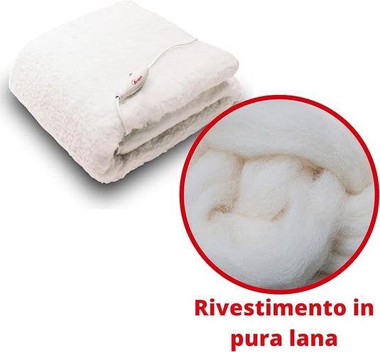 Manta Eléctetrica Individual 100% Lana 60W