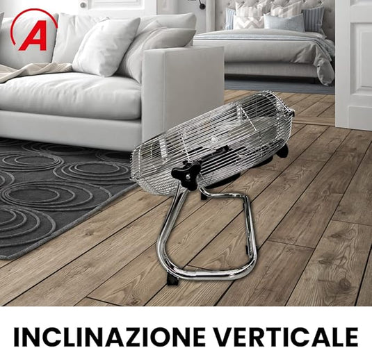 Ventilador de Suelo – Cromado, Silencioso y Potente