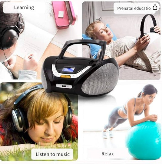 Lauson Boombox Radio-CD/MP3 Portátil | Verde