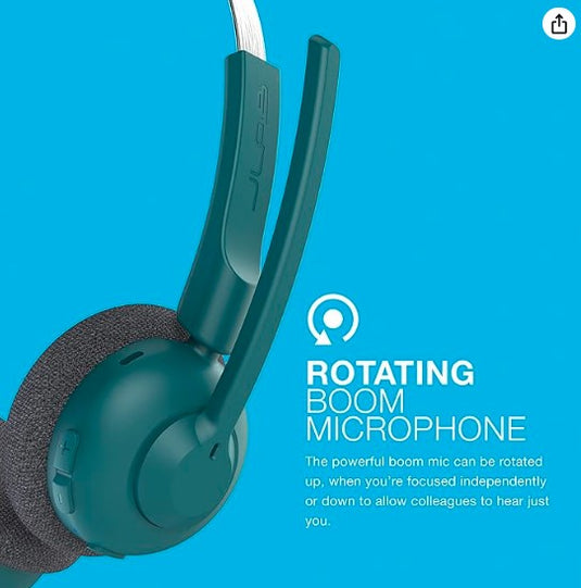 Auriculares Inalámbricos JLab GO Work Pop con Micrófono – 50h de Batería, Bluetooth Multipunto