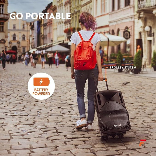 Altavoz Portátil de 12" (700W, Bluetooth, Micrófono Inalámbrico, USB/SD, LED)