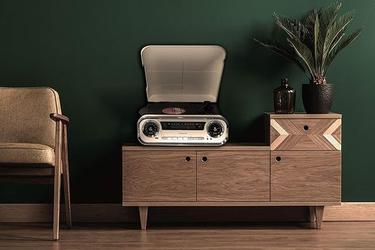 Tocadiscos Vintage Muscle Car con Bluetooth y Altavoces integrados