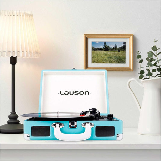 Tocadiscos Bluetooth de Vinilo con Altavoces | Maleta Vintage con 3 velocidades