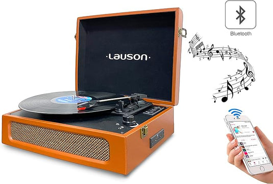 Tocadiscos de Vinilo Vintage Bluetooth con Altavoces Integrados