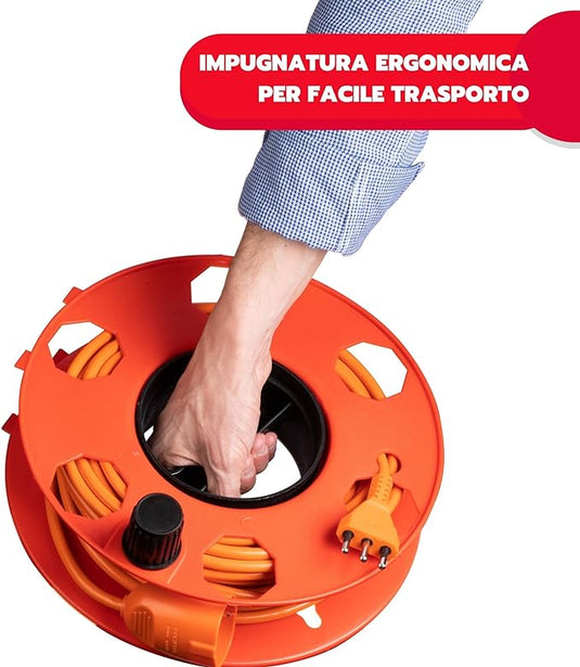 Rodillo Carrete de Cable Profesional - Prolongadores Eléctricos