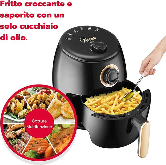 Freidora de Aire de 2 Litros con Temporizador 30' y hasta 200°c