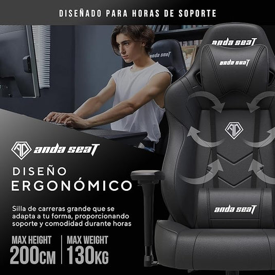 Anda Seat Dark Demon Dragon – Silla Gaming Ergonómica Grande