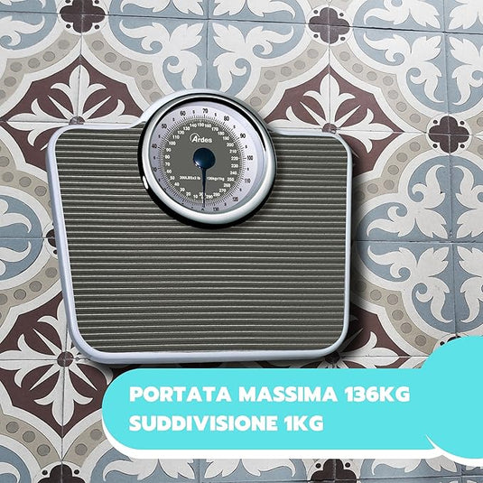 Báscula Mecánica Sin Pilas Vintage con Alfombrilla Antideslizante