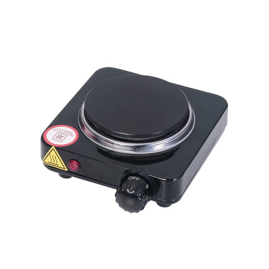 Hornillo eléctrico 1 Placa en Acero - 9,5 cm con Regulación Temperatura