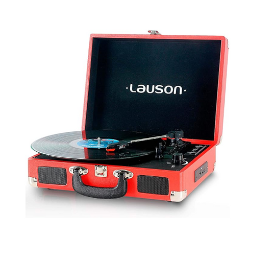 Tocadiscos Bluetooth de Vinilo con Altavoces | Maleta Vintage con 3 velocidades