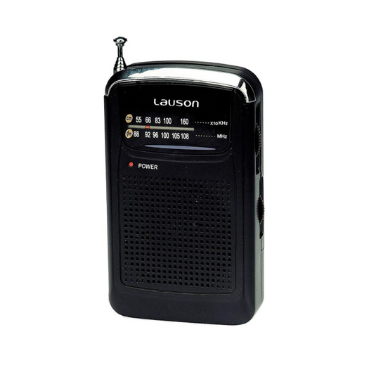 Radio Analógica Portátil AM / FM de Bolsillo 87-108 MHZ. Altavoz, funda y auriculares