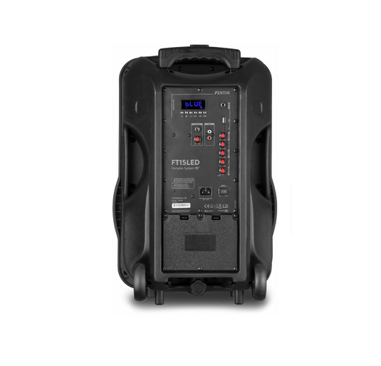 Altavoz Portátil de 15" (800W, Bluetooth, Micrófono Inalámbrico, USB/SD, LED)