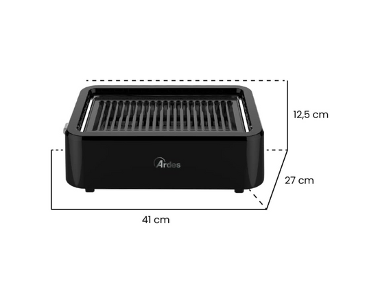 Barbacoa Eléctrica Sin Humo con Calentamiento por Infrarrojos, 1100W
