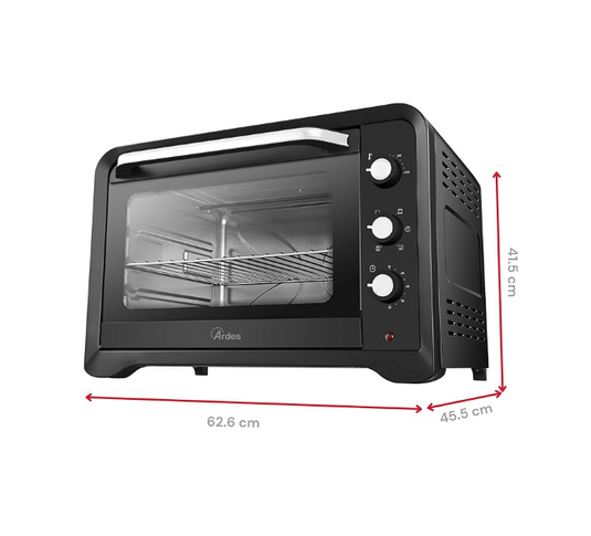 Horno Eléctrico Ventilado de 64L con 6 Modos de Cocción