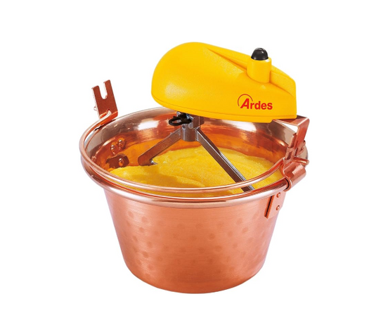 Olla de Cobre con Mezclador Automático para Polenta y Mermelada