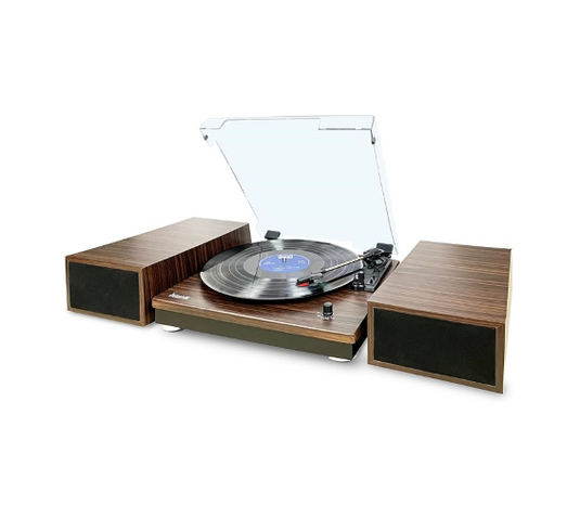 Tocadiscos Vintange Wengué Bluetooth con Altavoces 2X10W - 3 Velocidades