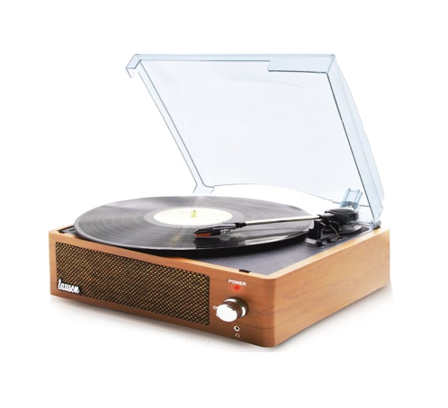 Tocadiscos Vintage Bluetooth con Altavoces y USB + Aguja de repuesto de Regalo