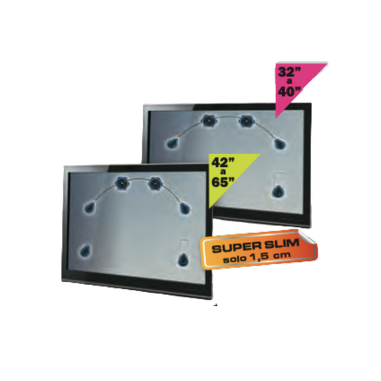 Soporte TV LED Universal de pared ultradelgado 1,5 cm
