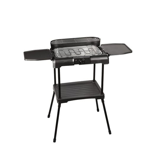 Barbacoa Eléctrica 2200W con Parrilla y Mesas Laterales