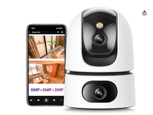 Imou Ranger Dual – Cámara de Seguridad WiFi Interior 1080P con Detección de Intrusión y Seguimiento Inteligente