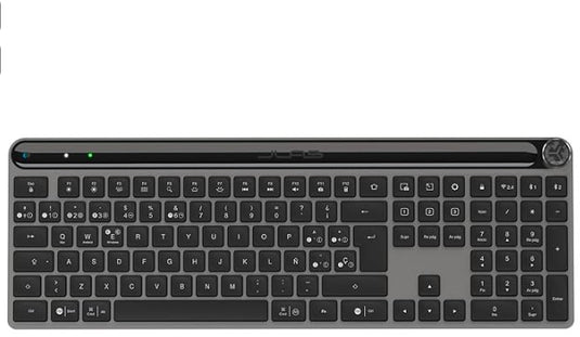 JLab Teclado Epic Inalámbrico | Diseño Español, Multidispositivo, Bluetooth/USB, Recargable, Teclas Silenciosas y Personalización Avanzada