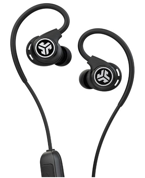 JLab Fit Sport 3 Auriculares Inalámbricos Bluetooth | Ganchos Flexibles, Resistencia al Sudor IP55, Aislamiento de Ruido y Sonido EQ3 Personalizado