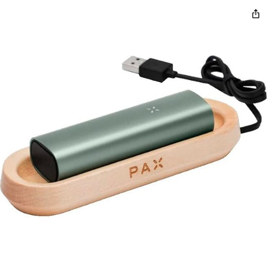 Base de Carga PAX para Vaporizadores – Compatible con PAX 2, PAX 3, PAX Mini y Plus, Madera de Arce