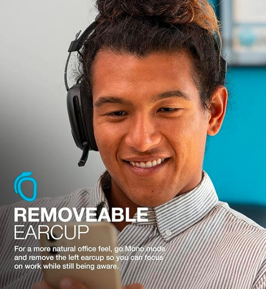 JLab JBuds Work | Auriculares Inalámbricos Bluetooth con Micrófono, Multipunto, Cable USB-C, Cancelación de Ruido C3-Calling, 60+ Horas de Autonomía