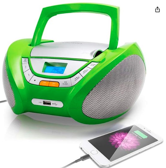 Lauson Boombox Radio-CD/MP3 Portátil |  Verde