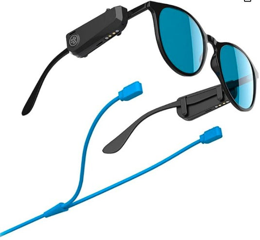 JLab JBuds Frames True Wireless | Auriculares de Clip para Gafas, Sonido Abierto, 8+ Horas de Reproducción, Micrófono Integrado, Bluetooth 5.1