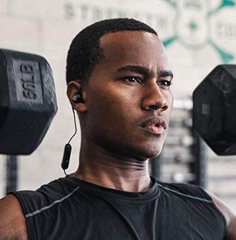JLab Fit Sport 3 Auriculares Inalámbricos Bluetooth | Ganchos Flexibles, Resistencia al Sudor IP55, Aislamiento de Ruido y Sonido EQ3 Personalizado