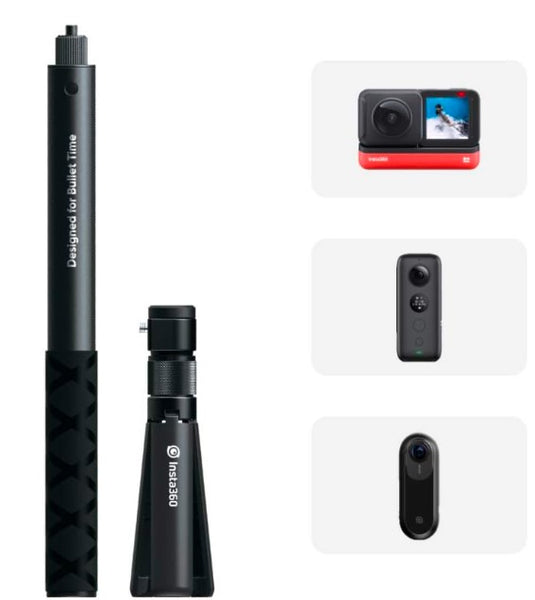 Insta360 Bullet Time Bundle – Kit Selfie Stick Invisible y Manija Ergonómica con Trípode Integrado, Extensible 120 cm, Compatible con ONE/ONE X/EVO