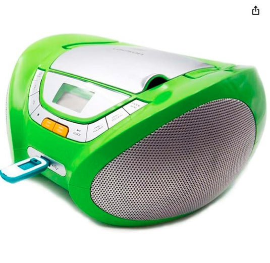 Lauson Boombox Radio-CD/MP3 Portátil |  Verde