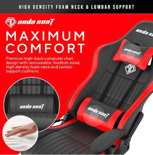 Anda Seat Jungle Series Gaming Chair - Roja | Ergonómica y Ajustable
