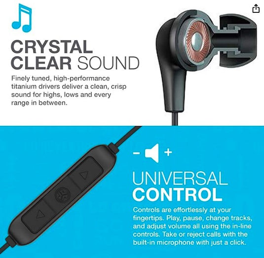 JLab JBuds Pro | Auriculares Inalámbricos Bluetooth con Controladores de Titanio, Aislamiento de Ruido y Sonido EQ3 Personalizado