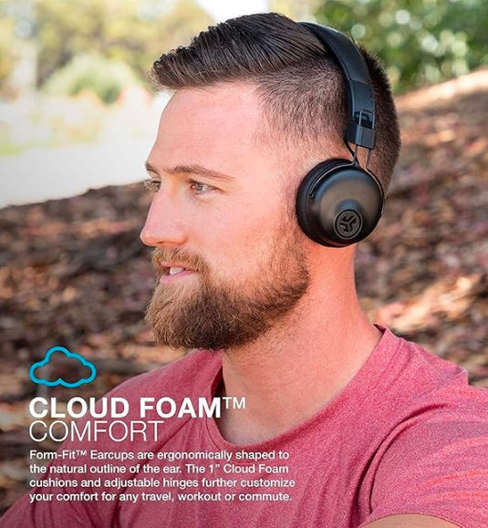 JLab Audio Studio Auriculares Inalámbricos On-Ear | Micrófono Integrado, 30h de Batería y Sonido EQ3 Personalizado