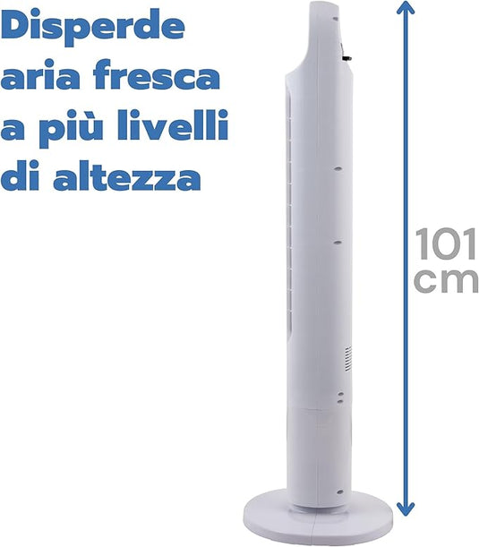 Ventilador de Torre 100 cm con Oscilación Automática y Control Remoto