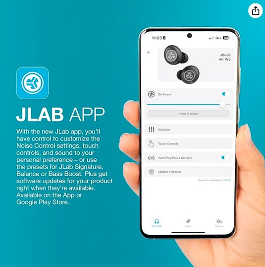 JLab JBuds Air Pro | Auriculares Inalámbricos con Tile, Bluetooth Multipoint, Estuche de Carga y Sonido EQ3 Personalizado