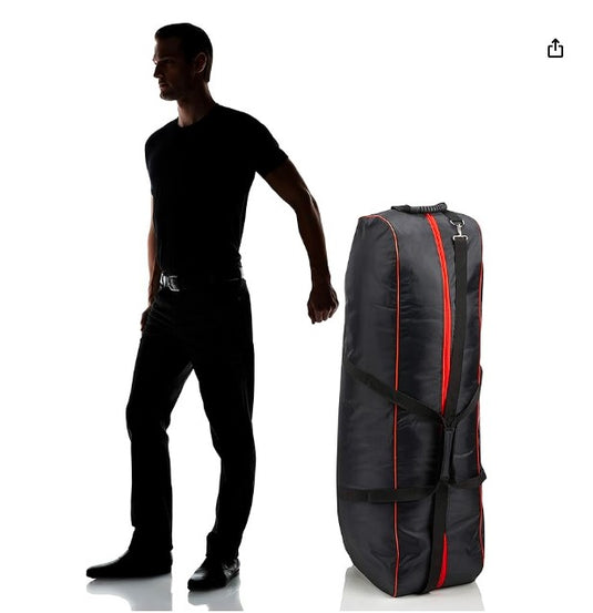 Bolsa de Transporte WHINCK con Ruedines – Maleta Práctica con 2 Compartimentos, Color Negro