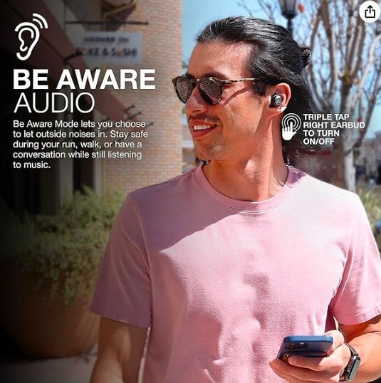 JLab JBuds Air Pro | Auriculares Inalámbricos con Tile, Bluetooth Multipoint, Estuche de Carga y Sonido EQ3 Personalizado