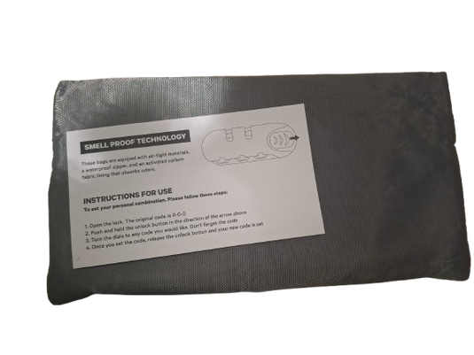 Bolsa KP Stash Bag Gris con Control de Olores y Candado de Seguridad Marca PAX